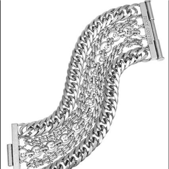 Juicy Couture S Multi-Chain Rhinestone Bracelet - Picture 7 of 8